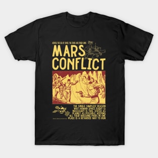 Mars Conflict / Vintage Comic Style Orange T-Shirt